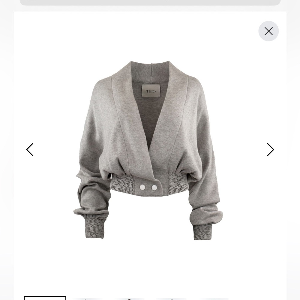 THEO The Label Nomia Cropped Cardigan Sz xs
